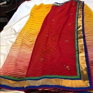 Soft fabric plain Indian saree